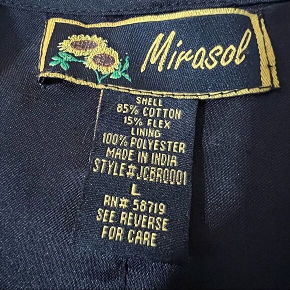 Vintage Marisol Womens Blazer Black White Floral Crop Length White Size L - Picture 10 of 11